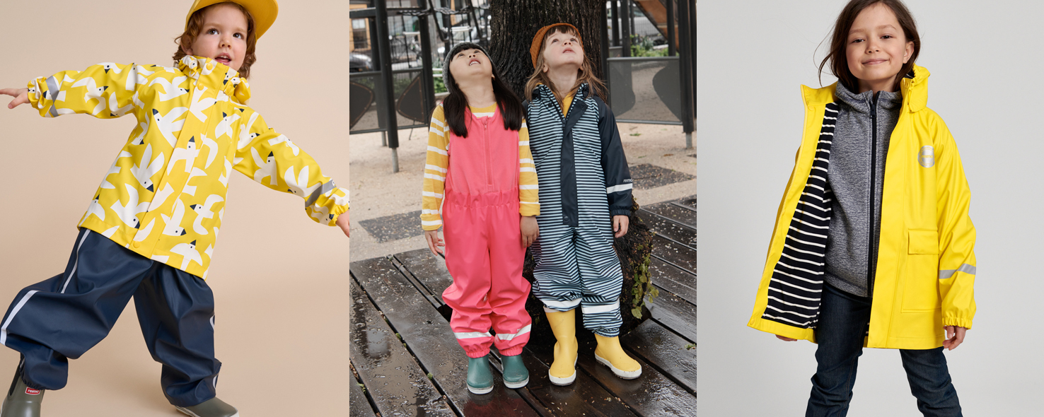 Детские дождевики, дождевые штаны и комбинезоны